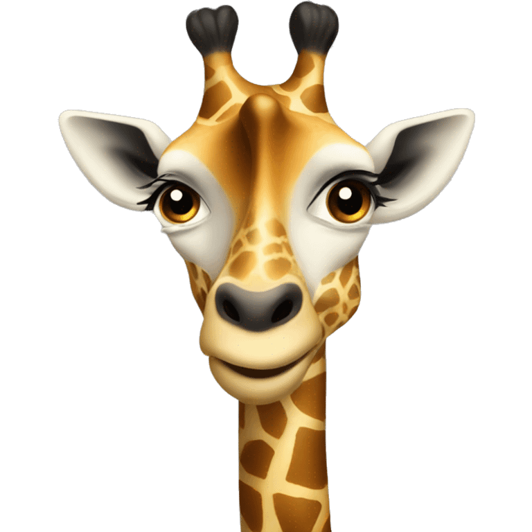 una giraffa che va su una mot emoji