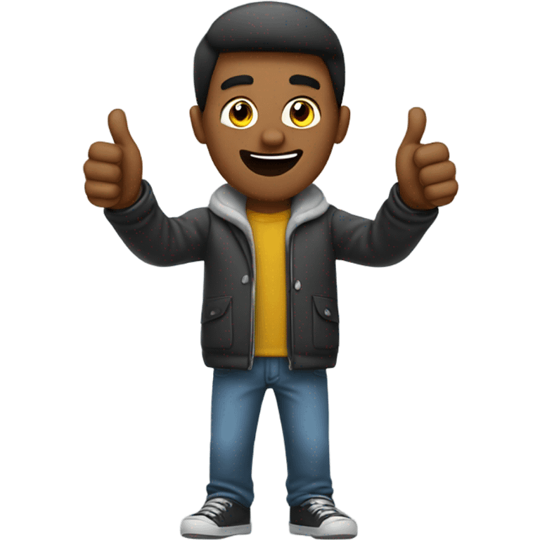 guy giving two thumbs up emoji