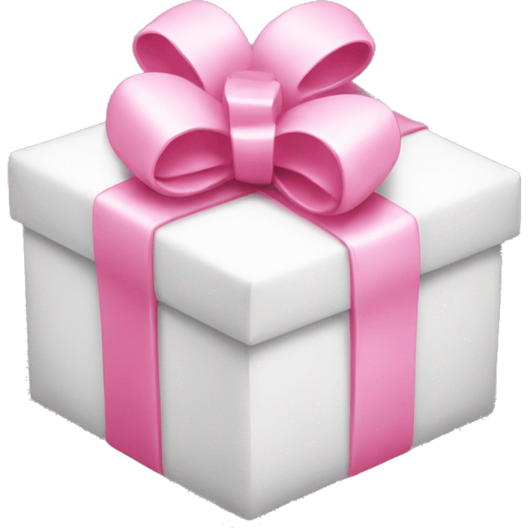 White and pink gift package  emoji