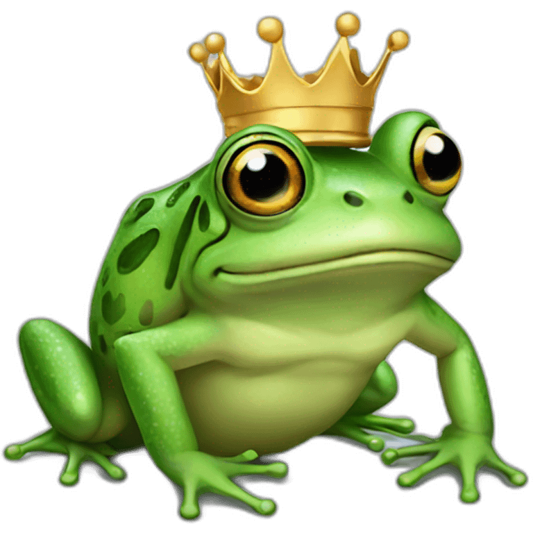 frog with wings and crown emoji