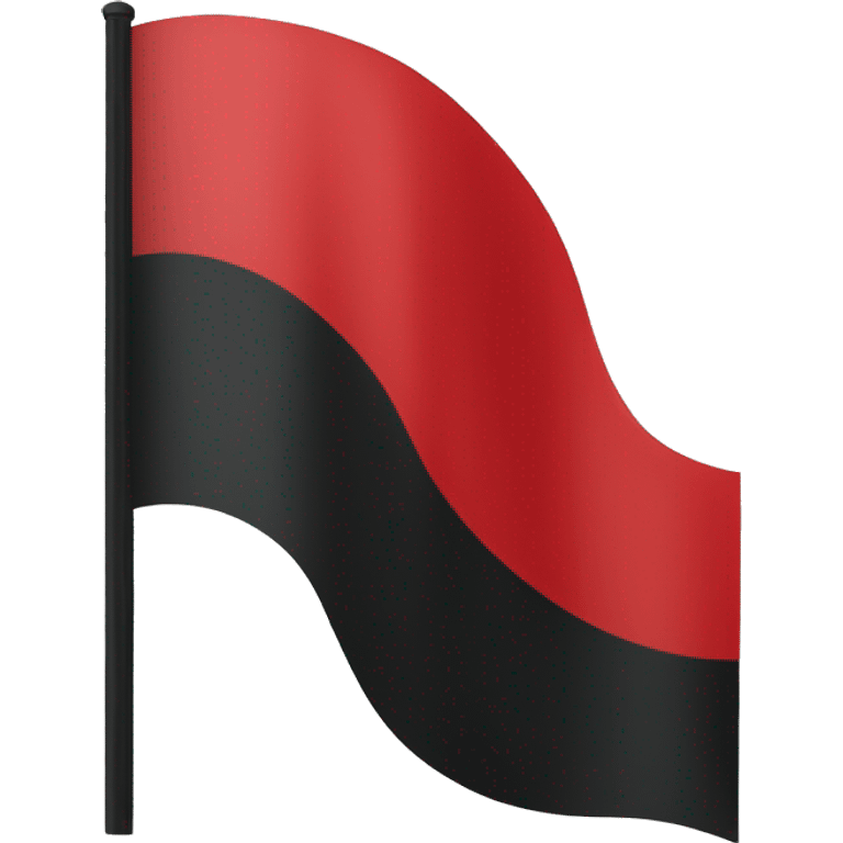 Flag with red upper half and black lower half emoji