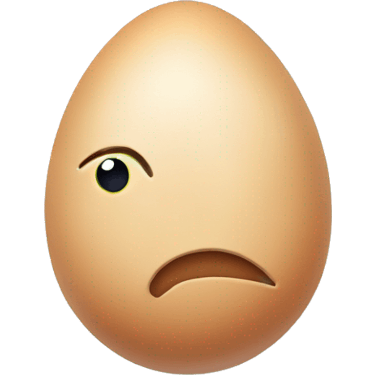 Cartoon looking egg emoji