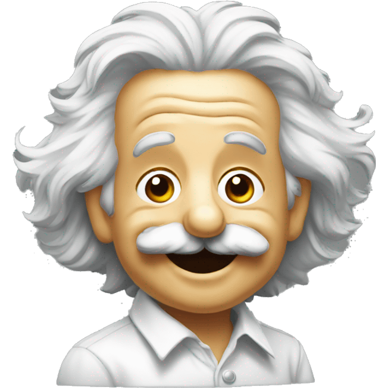 albert einstein happy with a paint palette emoji