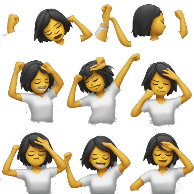 girl doing dab emoji