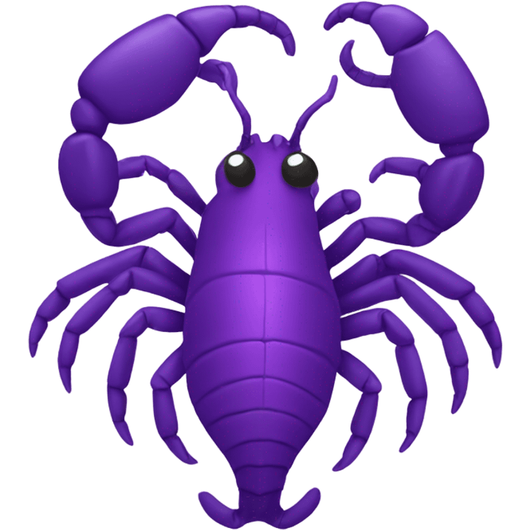 purple scorpion with a heart emoji