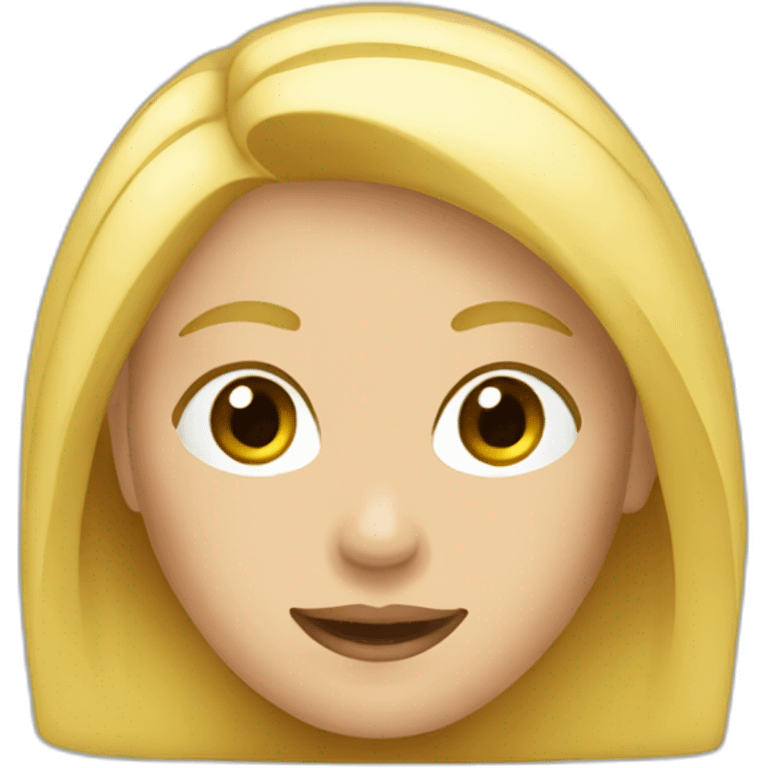 Fille blonde qui rit emoji