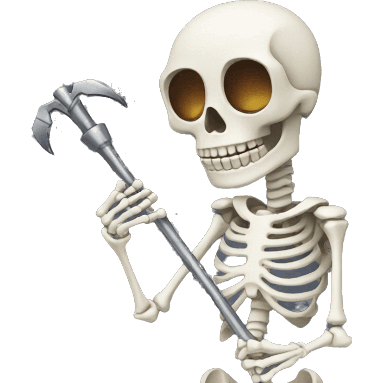 Skeleton working emoji