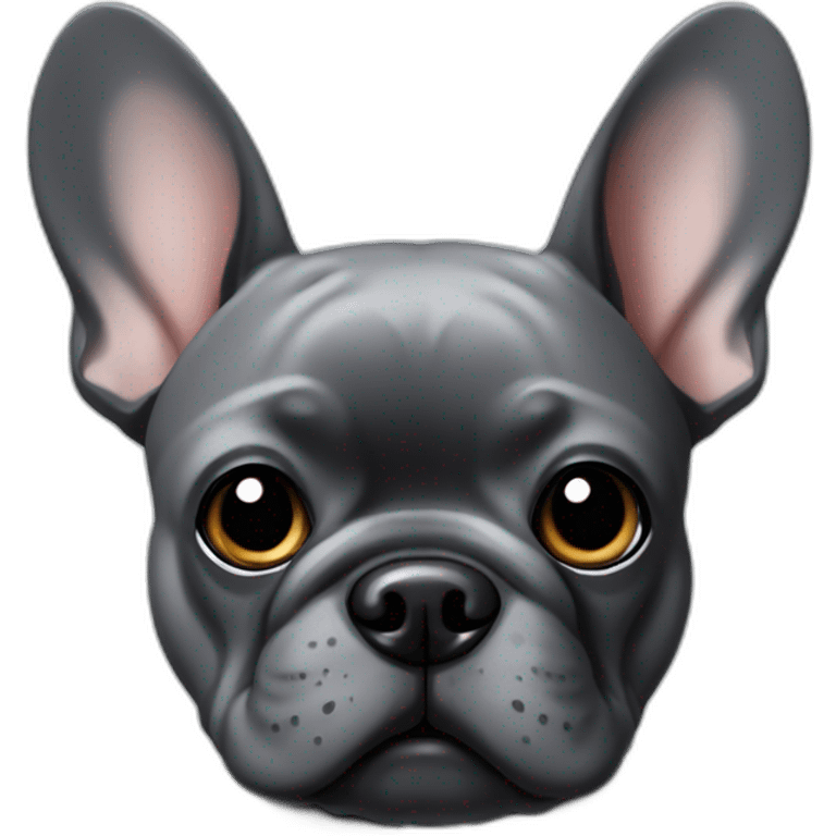 dark grey frenchie emoji