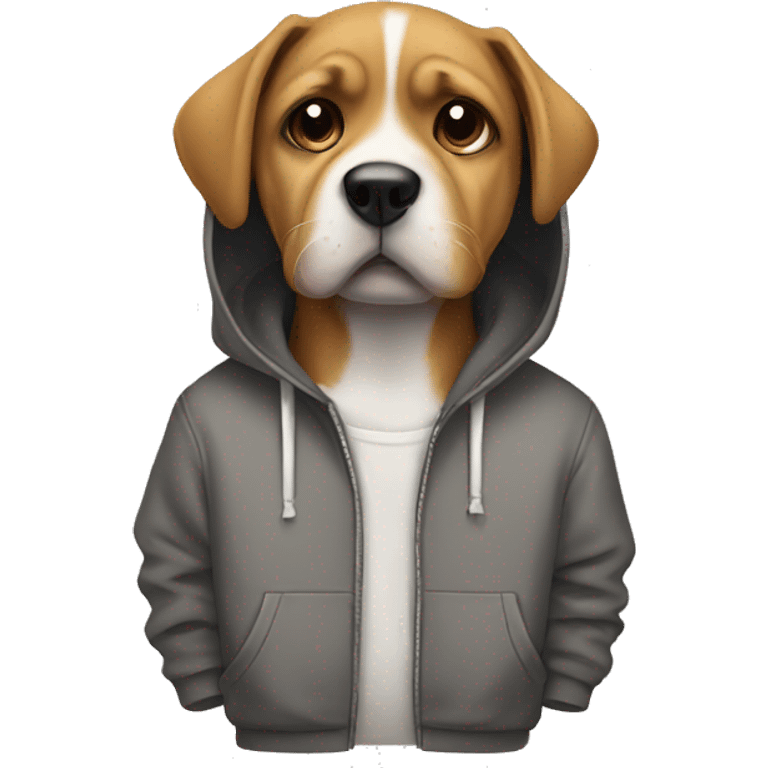 dog wasting a hoodie emoji