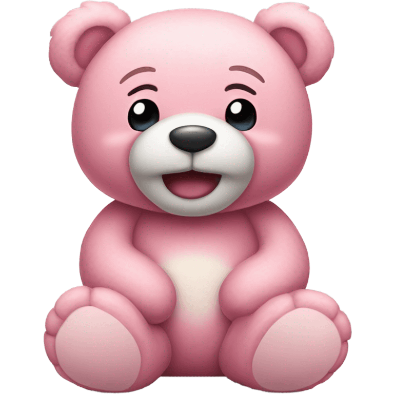 Happy Valentines Yoyi big pink teddy bear emoji