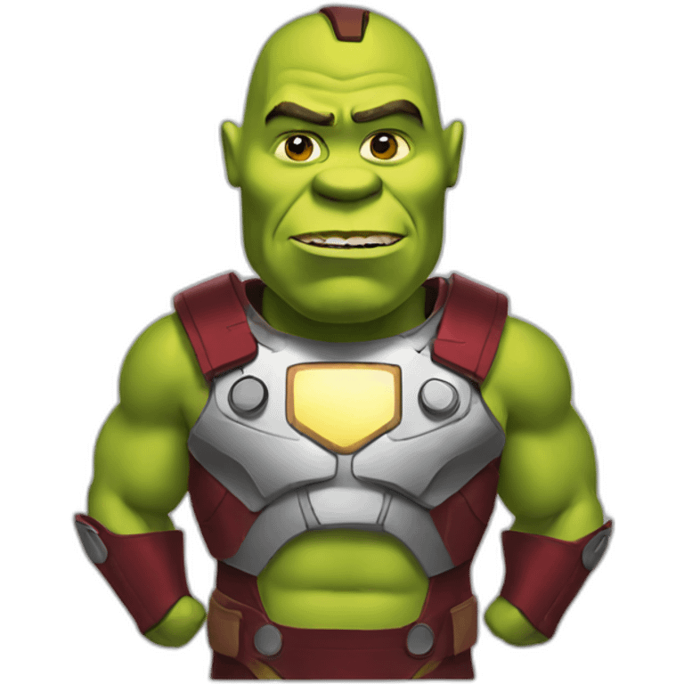 Shrek if he was iron man emoji