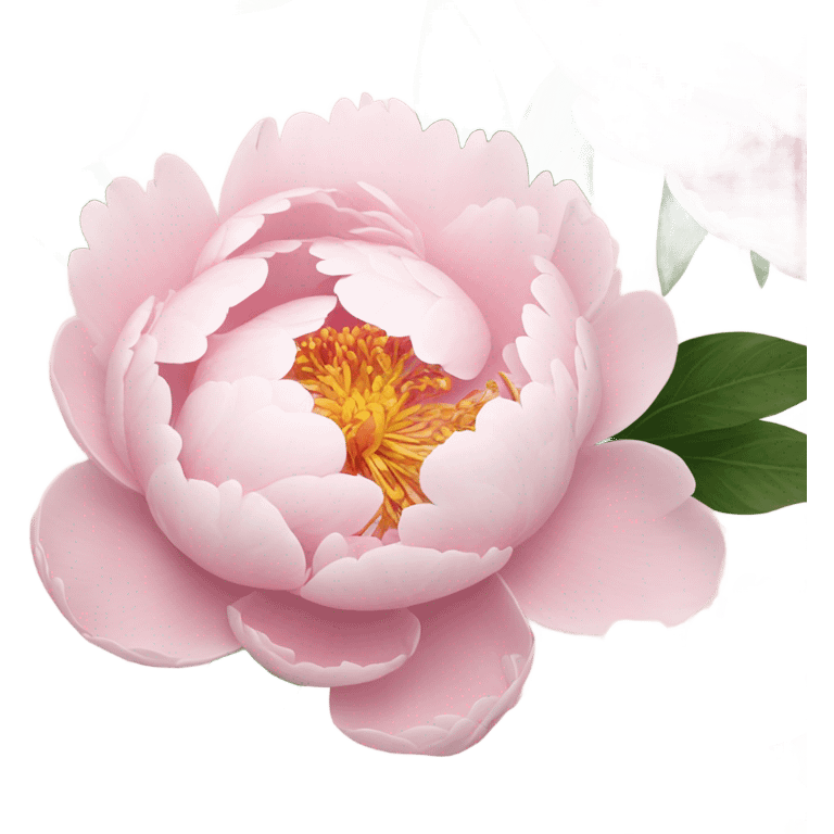 Light pink peony emoji