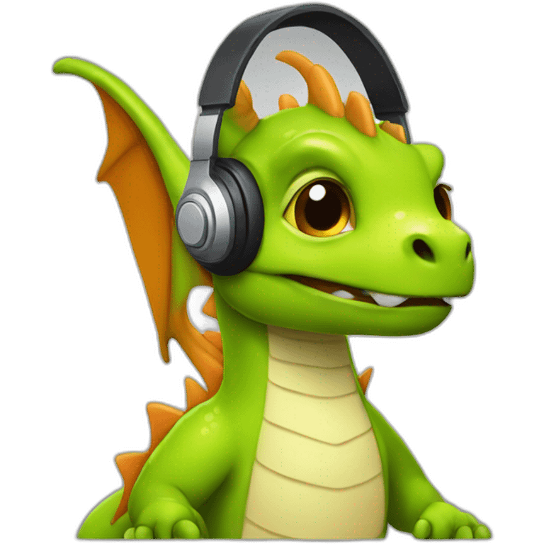 dragon in headphones emoji