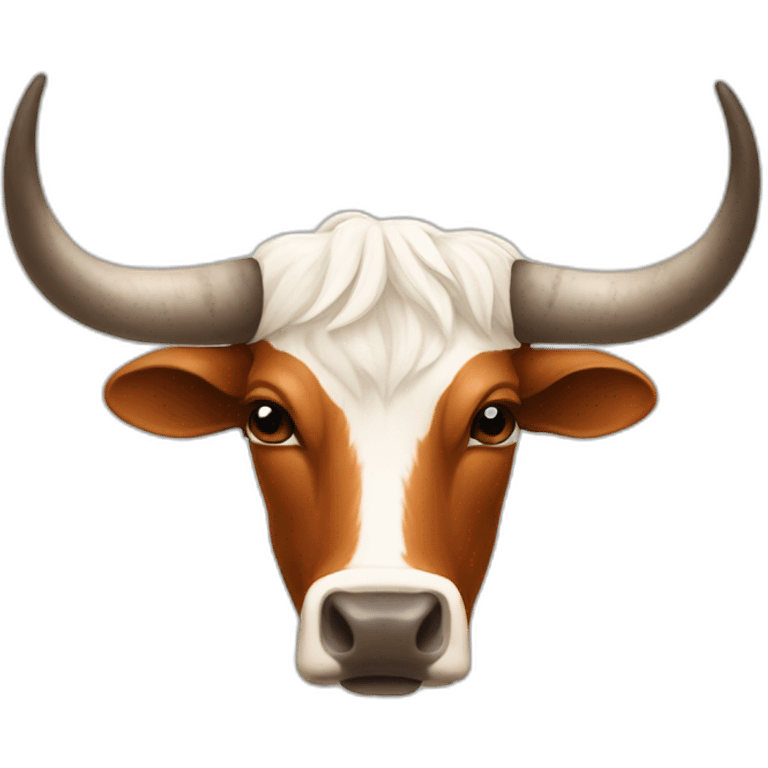 texas longhorn, really really long horns emoji