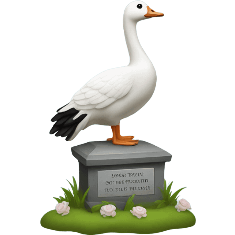 goose gravestone emoji