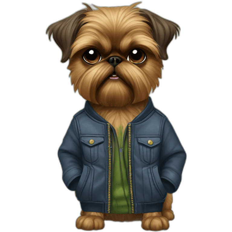 brussels griffon in a jacket emoji