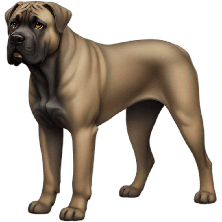 dog Cane Corso color fawn full body emoji