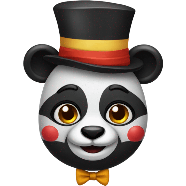 A panda in a clown Coustume  emoji