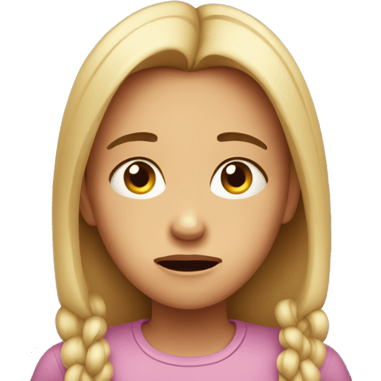 worried girl face emoji