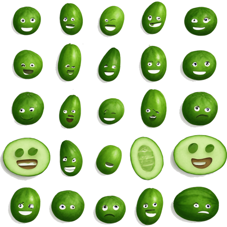 smiley with cucumbers over eyes emoji