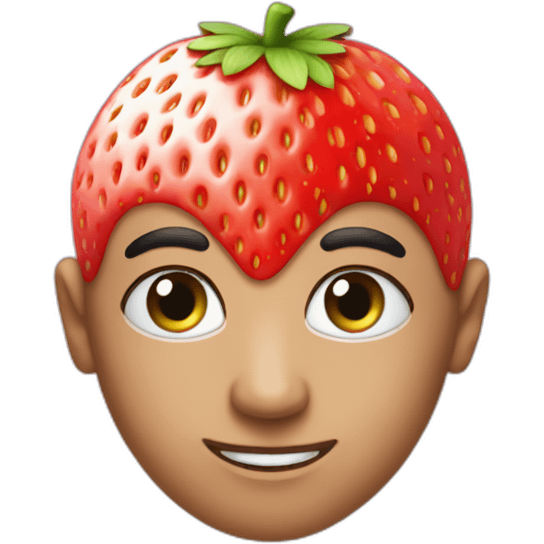 A bald strawberry emoji