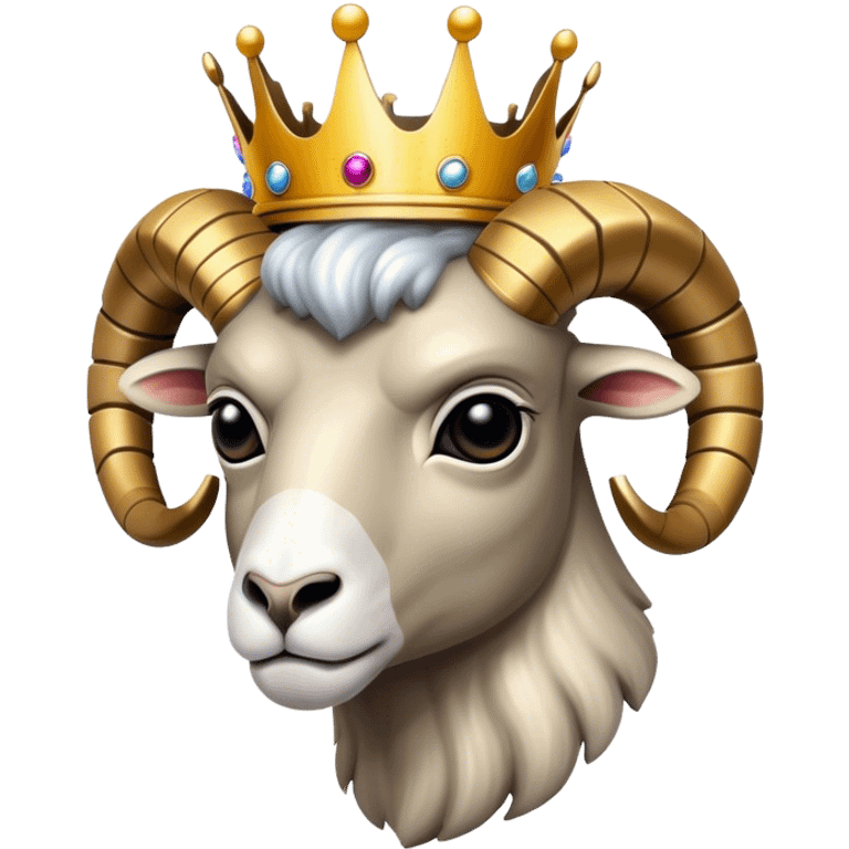 A Ram head in the terminator style (add a crown) emoji