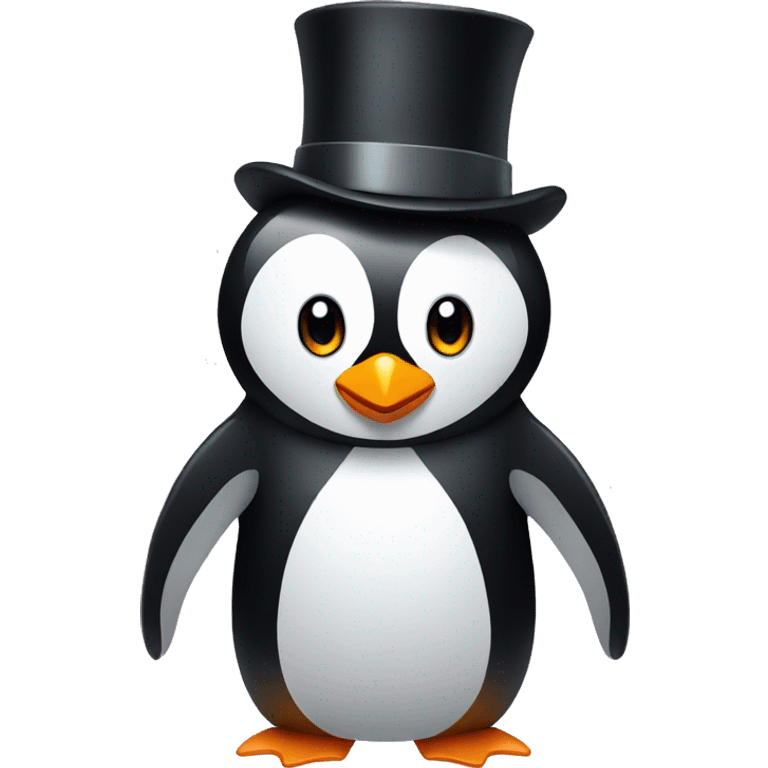 A penguin in a top hat emoji