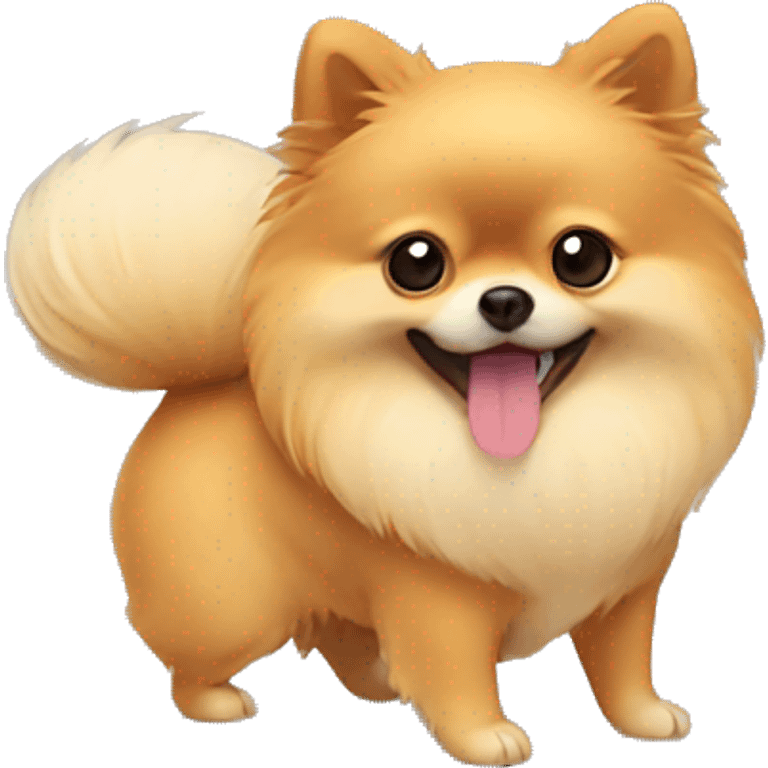 Pomeranian yoga emoji