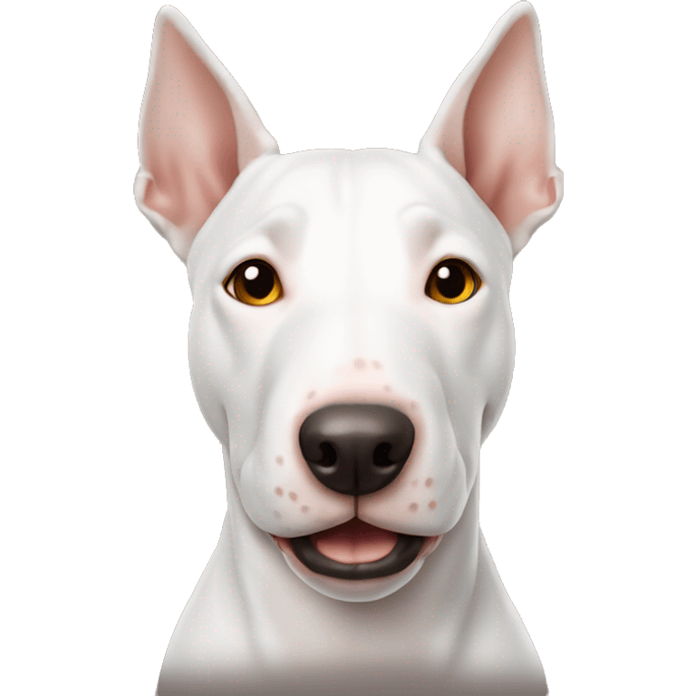 Bull terrier brown and white with amber eyes emoji