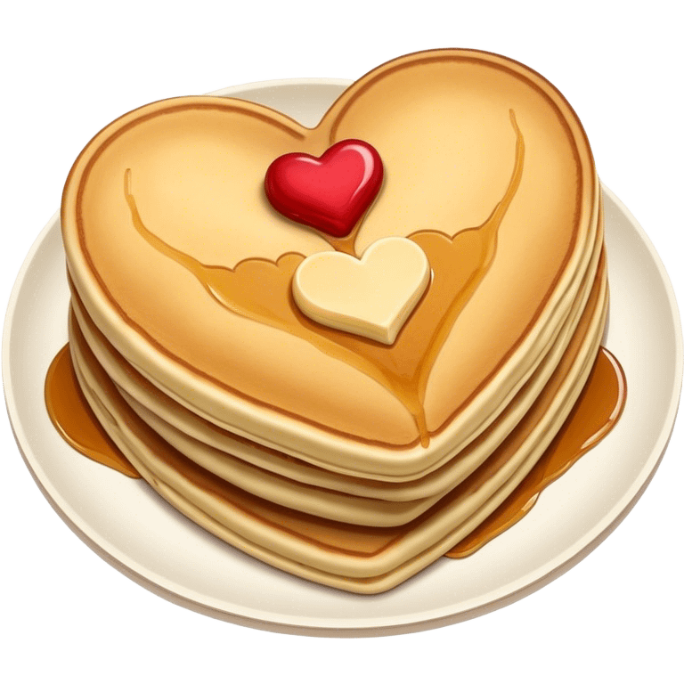 Heart pancakes emoji