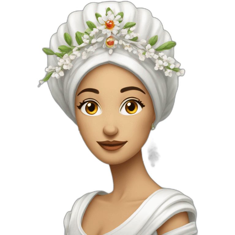 Lady in beautiful kokoshnik emoji