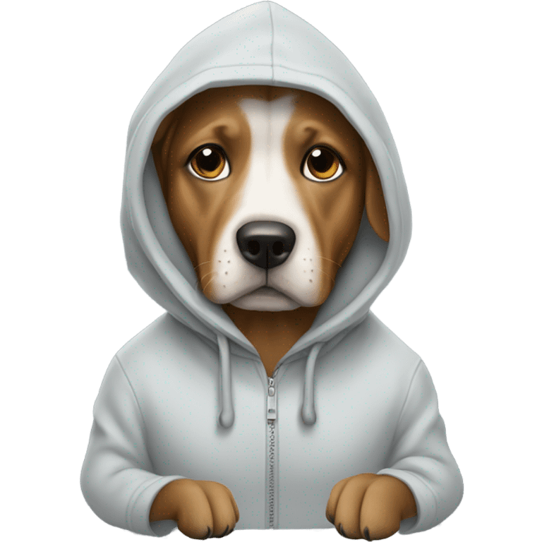 Dog wearing hoodie  emoji