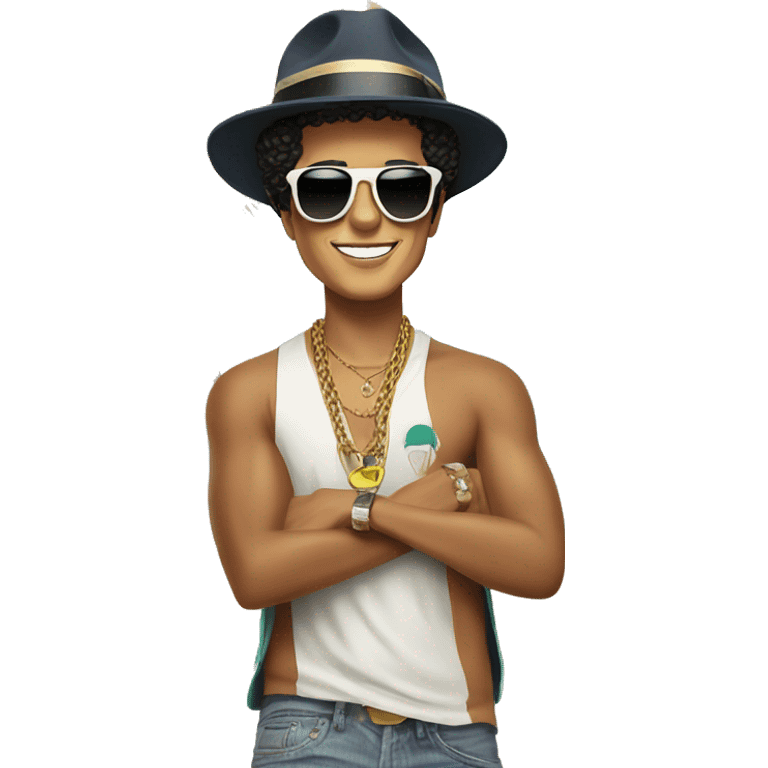 Bruno Mars on the beach  emoji