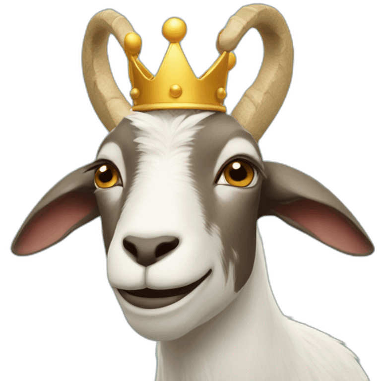 Goat with crown emoji