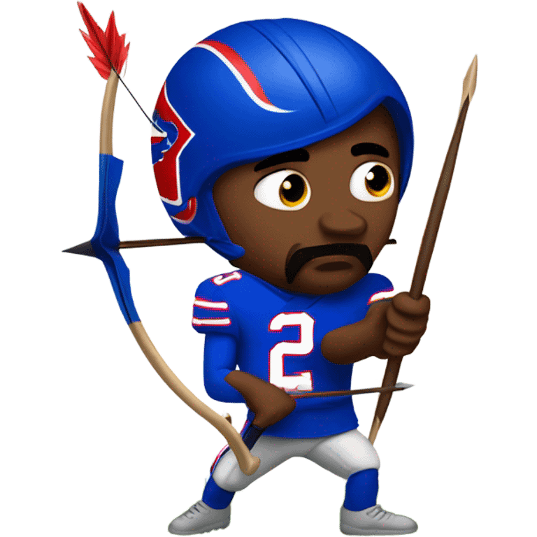 Buffalo bills getting shot with an arrow emoji