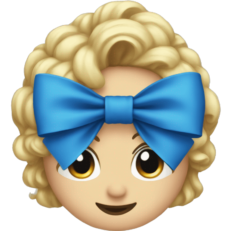 Blue bow emoji