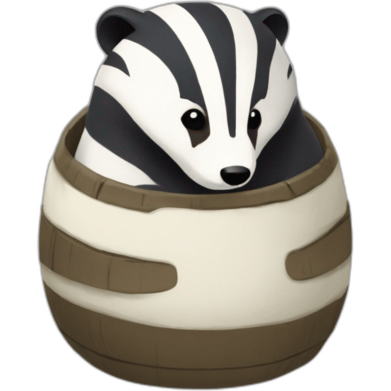 A badger in a narutomaki emoji