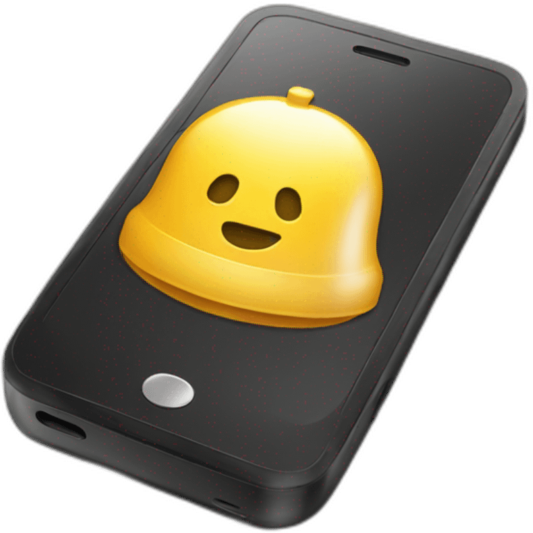 smartphone with a bell emoji