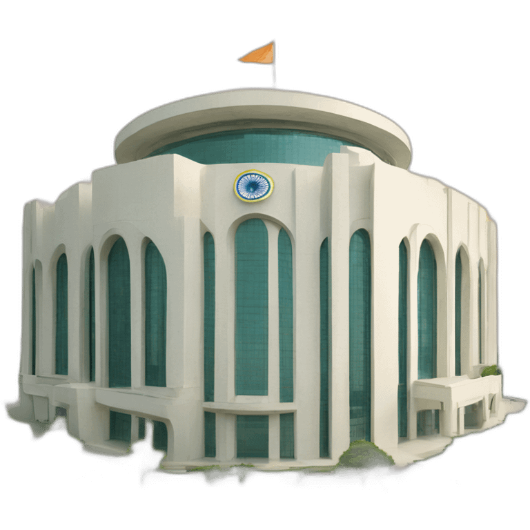 new lok sabha building Delhi India emoji