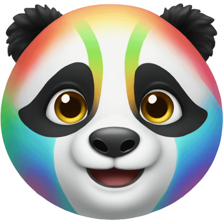 Rainbow panda emoji