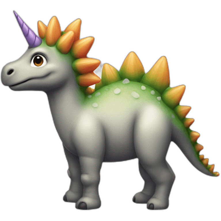 Cute stegosaurus unicorn emoji