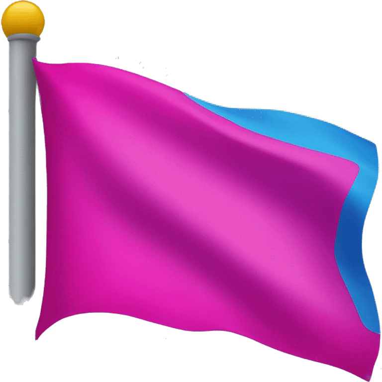 Flag with hot pink on top, purple in middle, and blue on bottom emoji