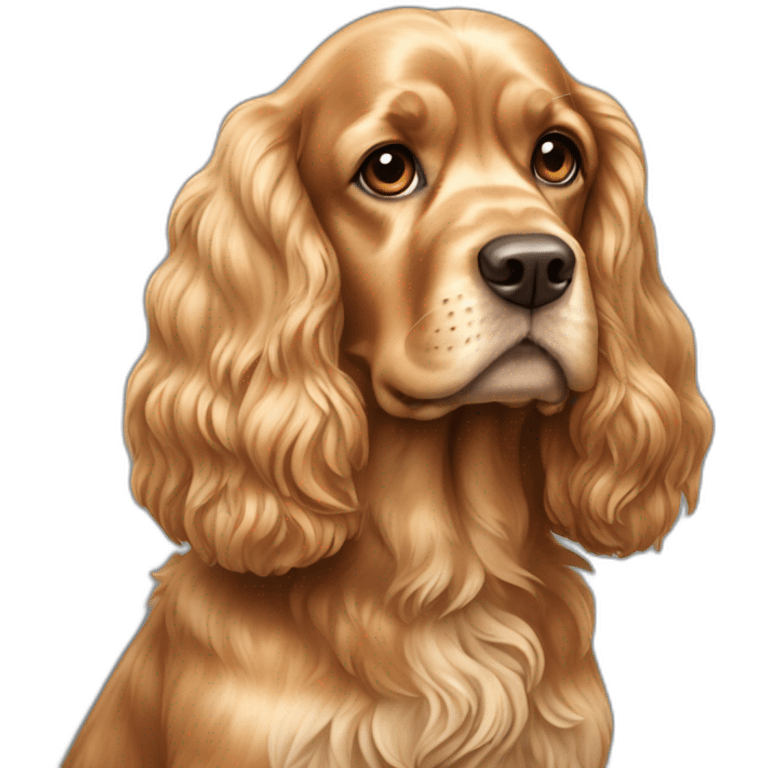 Dog-golden-english-cocker-spaniel-standing emoji