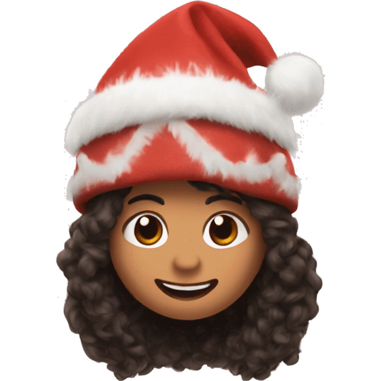 moana christmas hat open arms emoji