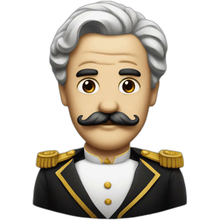 Dictator with Chaplin mustache emoji