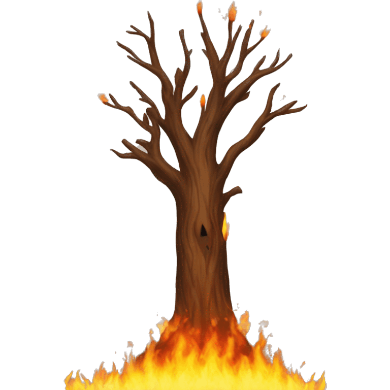 A burning tree emoji