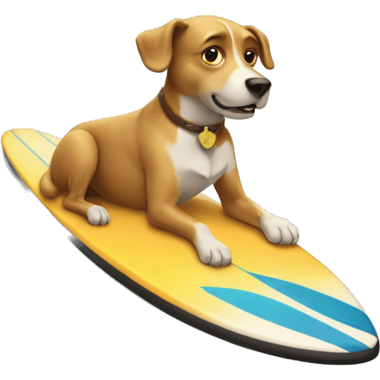 Dog with beer on surfboard  emoji