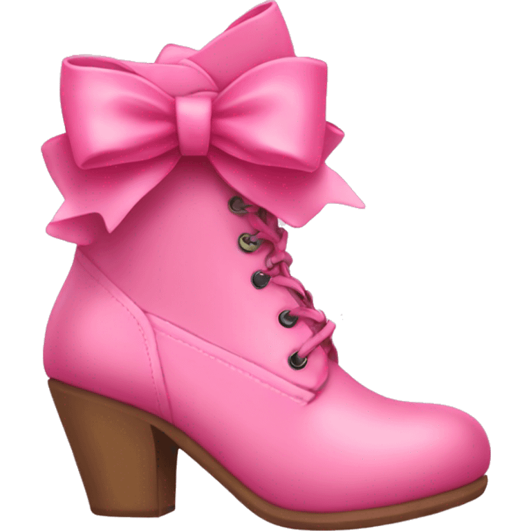 Pink bow boots emoji