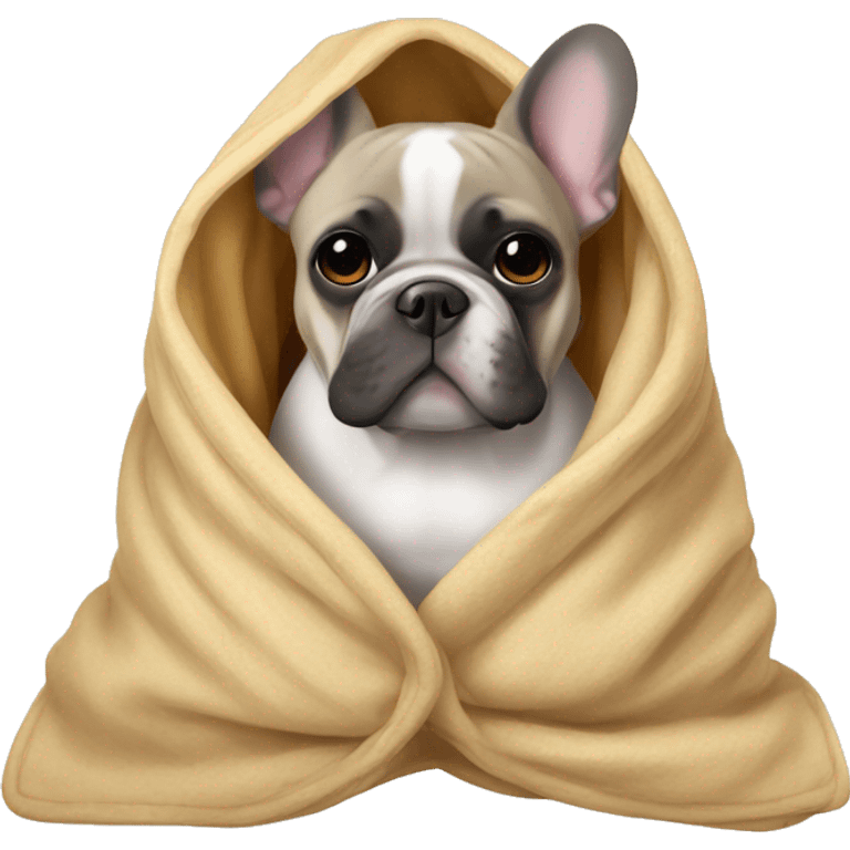 French bulldog in a blanket  emoji