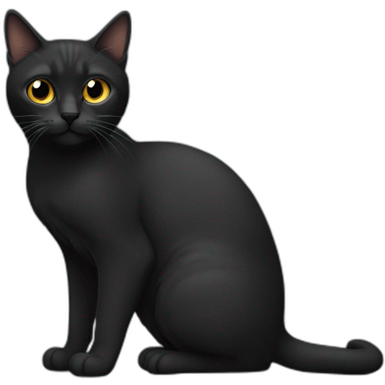 Varios gatos negros emoji